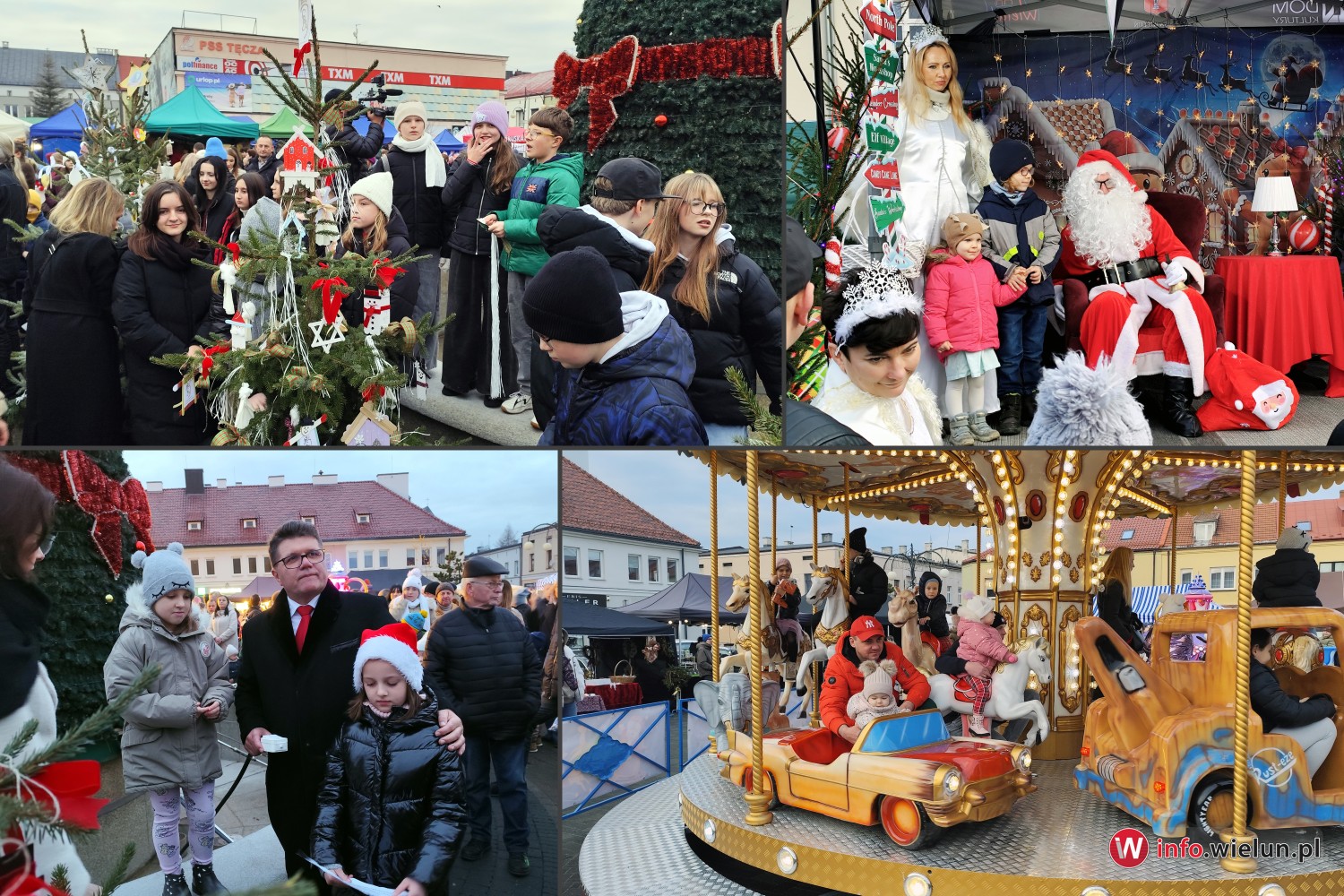 Świąteczny klimat w Wieluniu. Za nami jarmark i rozświetlenie choinki [FILM]